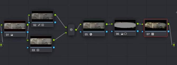 Sample dailies node tree in DaVinci Resolve