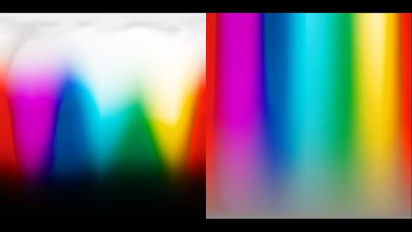 A Kodachrome-Inspired Creative LUT applied to Smooth Gradient Chart. Same artifacts visible in highlights.