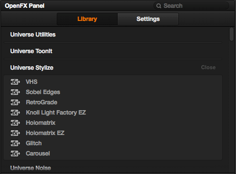 The 'Stylize' filters in Red Giant Universe