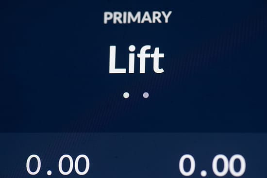 The Lift screen has two dots, indicating a second bank of on-screen controls.
