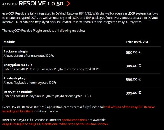 EasyDCP pricing
