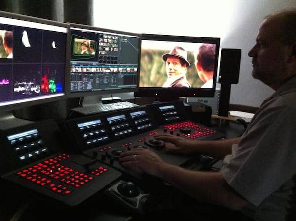 Patrick working on a DaVinci Resolve Colorist Control Surface