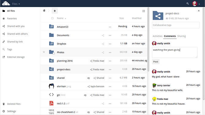 owncloud comments