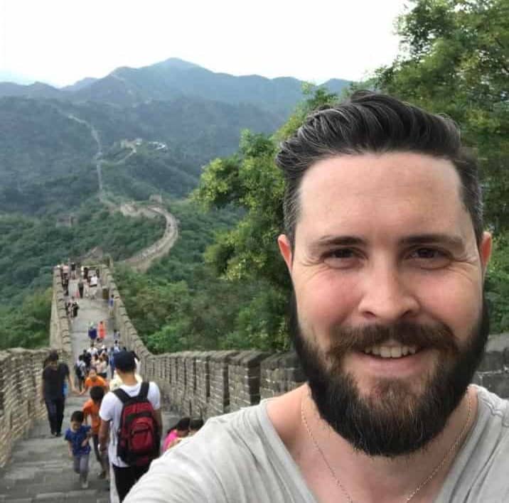 Mickey Micklos at the Great Wall of China