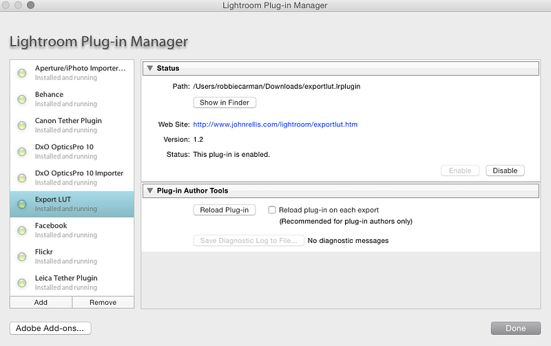 Lightroom Plugin Manager