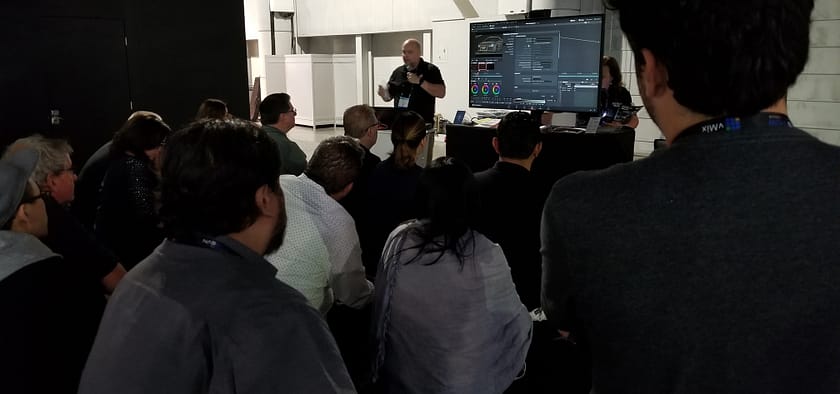 Patrick Inhofer at the Mixing Light Presentation Theater at NAB 2019