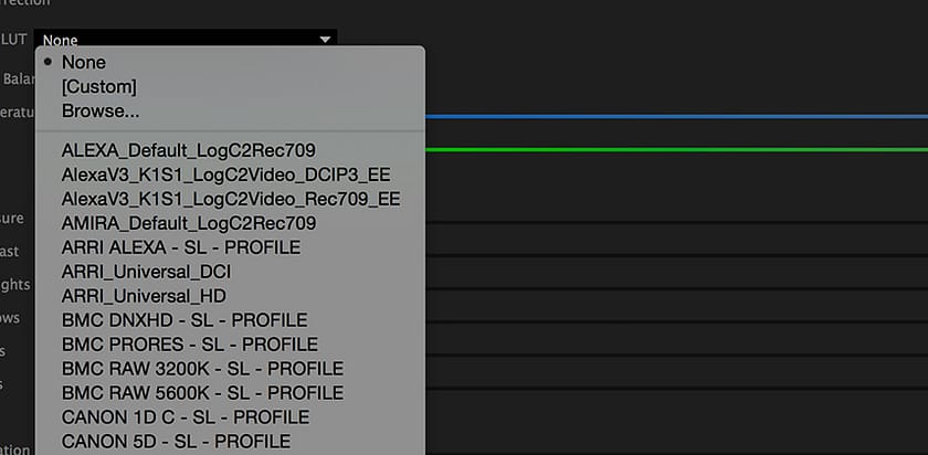 Adding Technical & Creative LUTS To The Lumetri Color Panel