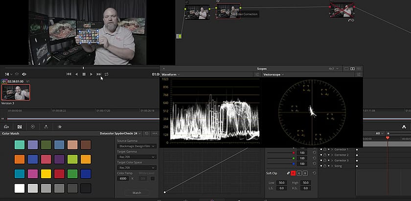 How to color correct color charts in DaVinci Resolve 14