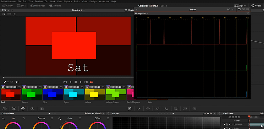 Digging Deeper Into the Differences between Resolve's Color Boost and Saturation Controls