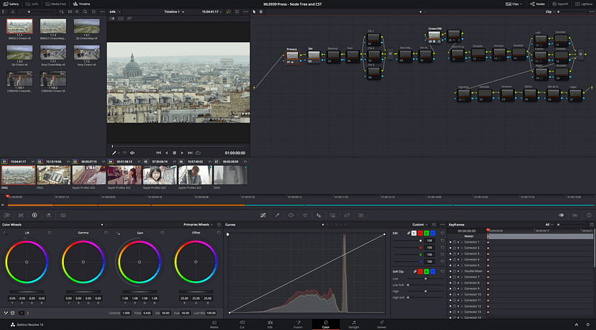 DaVinci Resolve Color Page