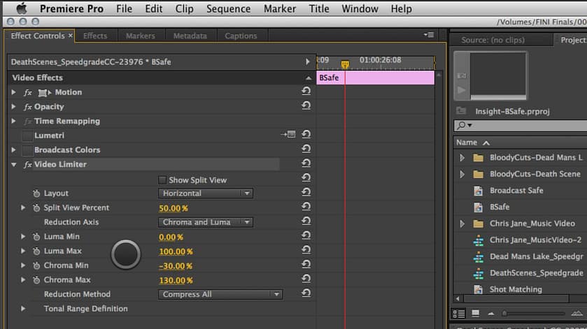 Legalizing Video Levels in Premiere Pro CC