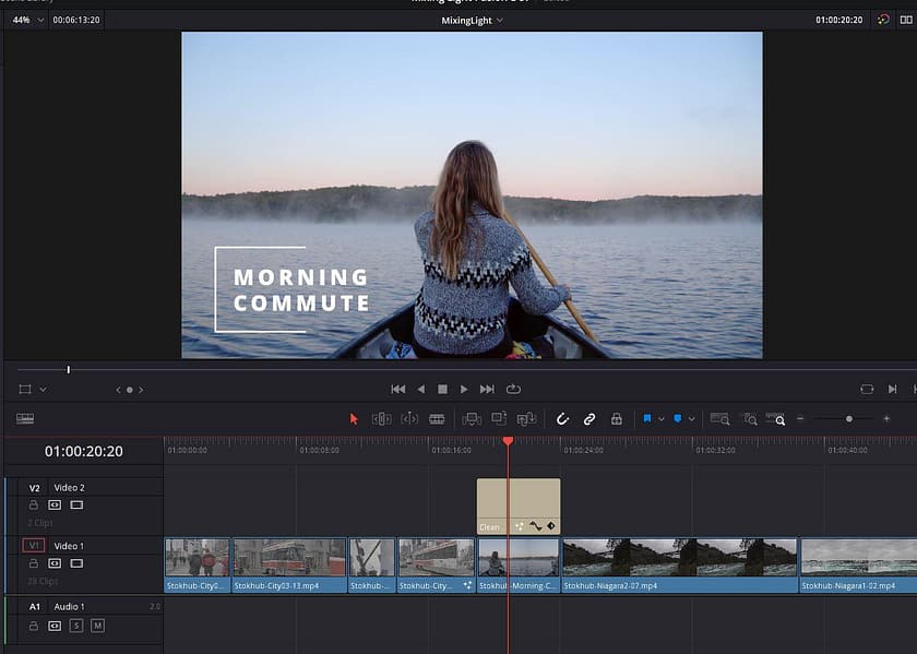 A title within DaVinci Resolve