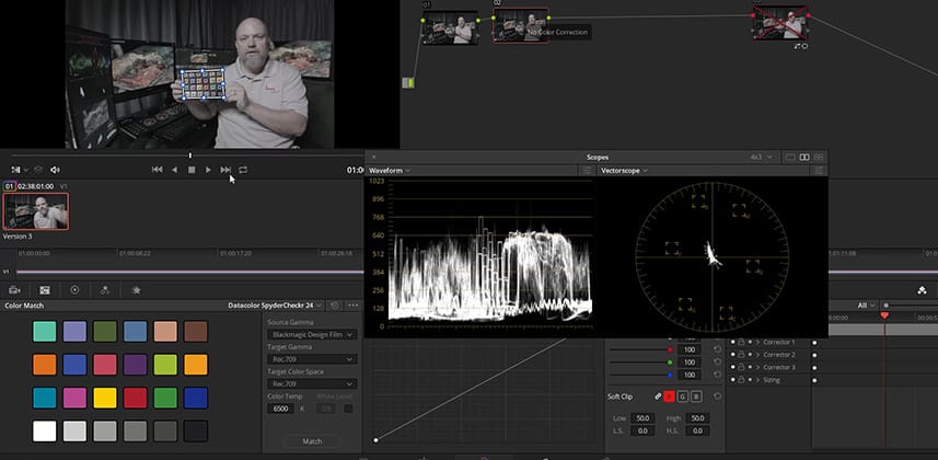 How to color correct color charts in DaVinci Resolve 14