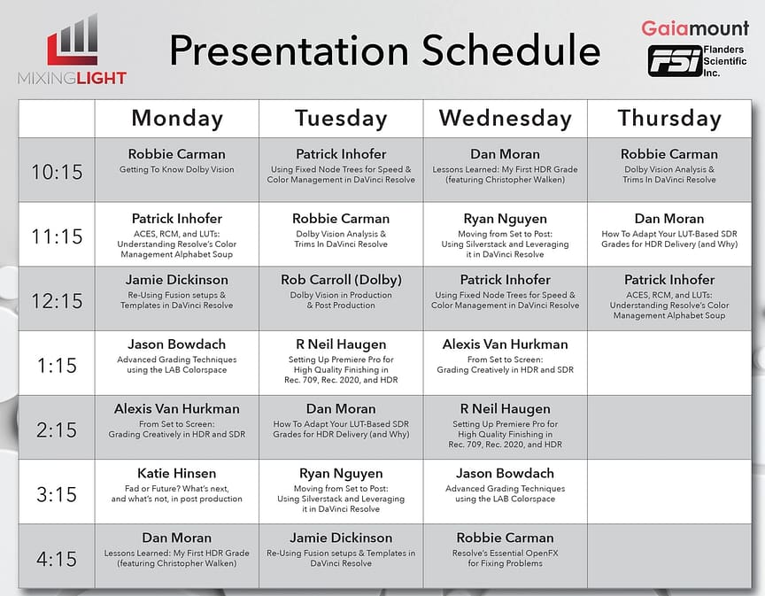 The Mixing Light Presentation Theater teaching grid