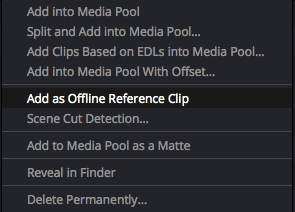 Add as Offline Reference