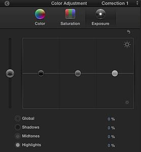 FCPx's Exposure panel