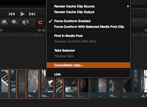 Is now called 'Consolidate Clips' in Resolve 11.1.1 and later