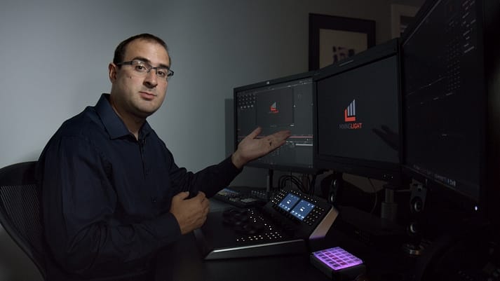 Joey D'Anna teaching the new features in DaVinci Resolve 14