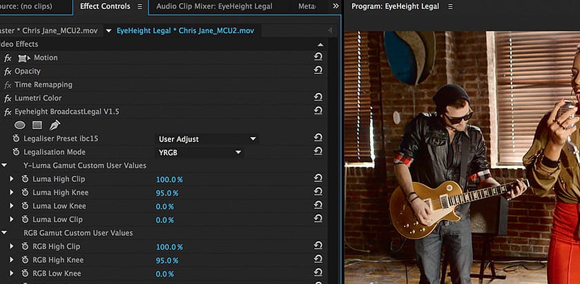 The EyeHeight Broadcast Legalizer Plug-in