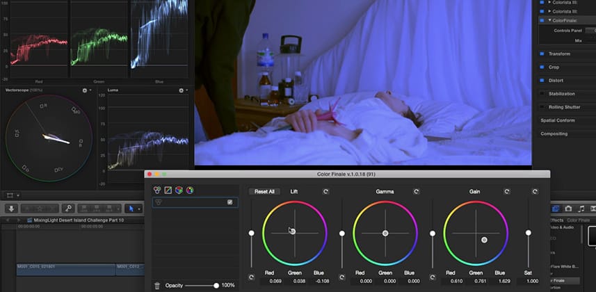 How to select a color correction plug-in for FCPX