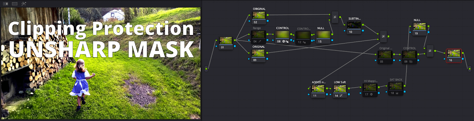 Unsharp Mask Node Tree with Clipping Protection